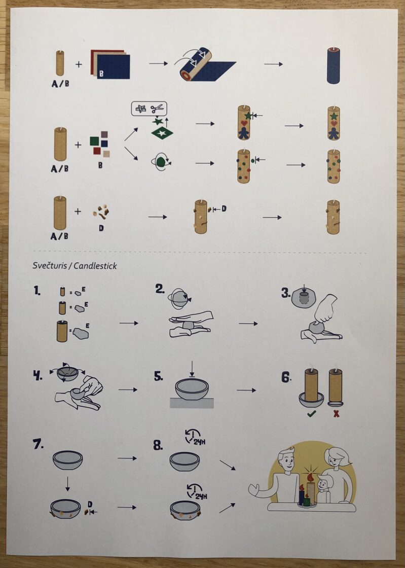 Žvakių ir žvakidžių gamybos rinkinys „Natūrali šviesa“. NAUJIENA!!!